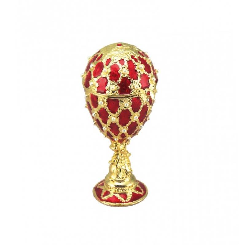 Scultura Il Mondo Dei Carillion Uovo Dorato Verde 13.5 cm 23896