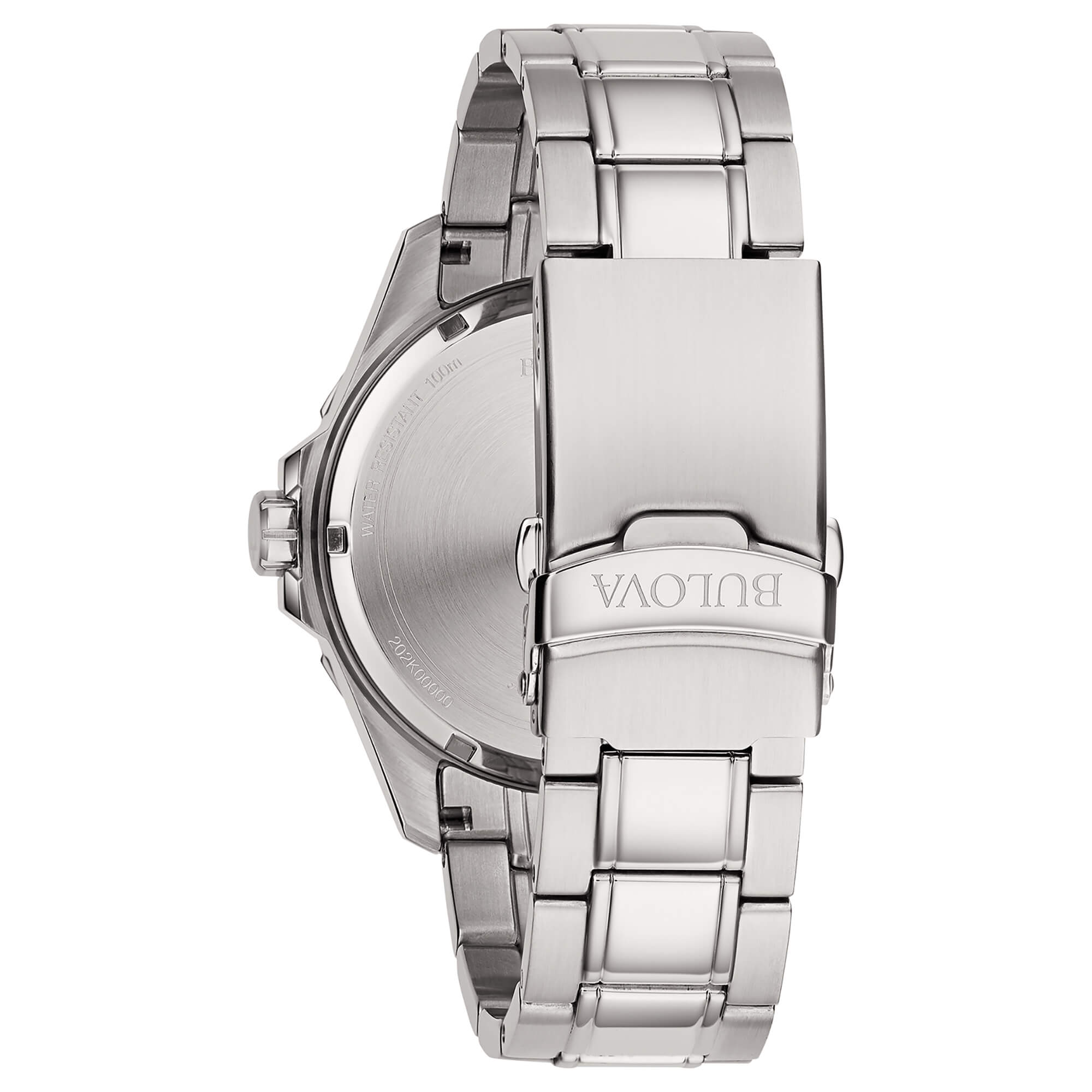 Orologio Uomo Bulova Marine Star Nero Quarzo Solo Tempo Data Acciaio Lucido 96B382