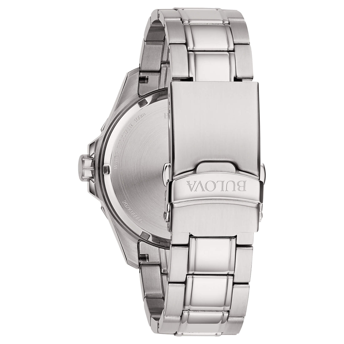 Orologio Uomo Bulova Marine Star Nero Quarzo Solo Tempo Data Acciaio Lucido 96B382