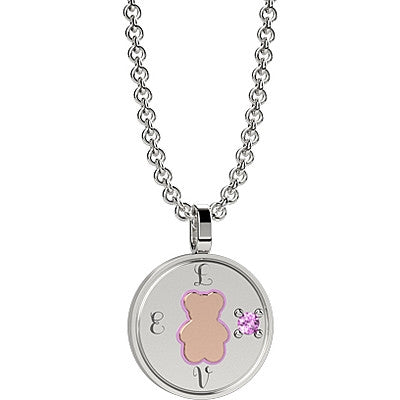 Collana Bambino Nanàn Argento 925 Orso Zircone Rosa NAN0095
