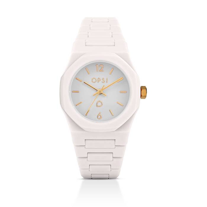 Orologio Donna Ops Mono Plastica Bianco OPSPW-1175-1950