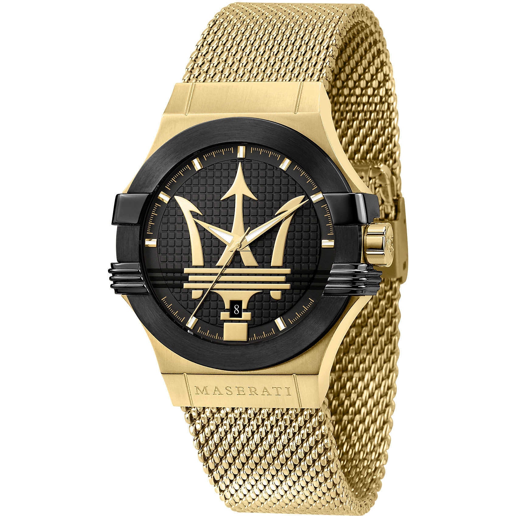 Orologio Uomo Acciaio Maserati Potenza Solo Tempo Data dorato R8853108006