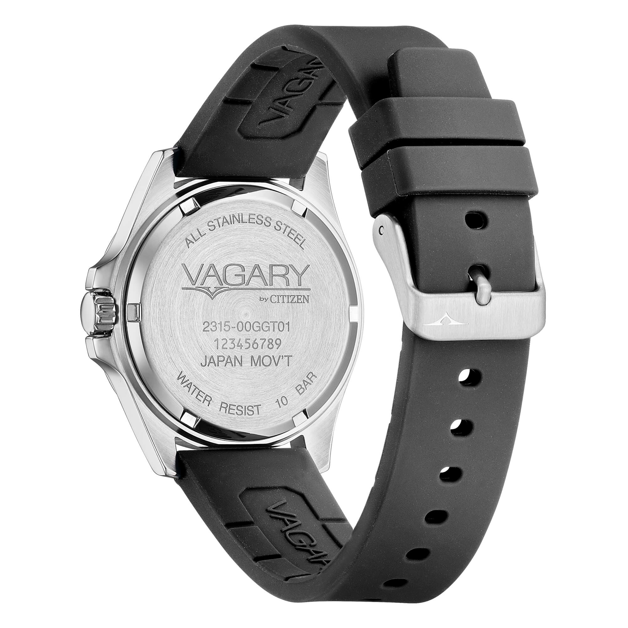 Orologio Uomo Vagary By Citizen Quarzo Gomma Nero VD5-317-50