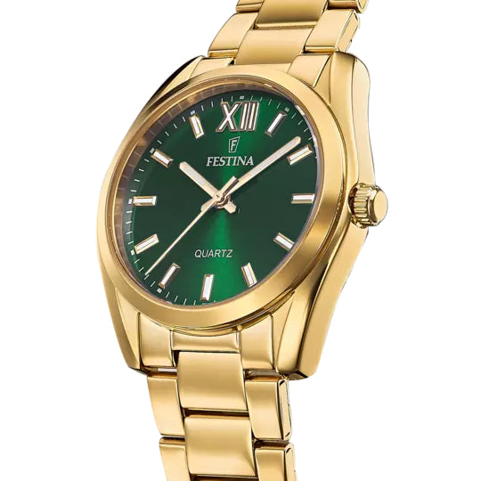 Orologio Donna Festina Acciaio Dorato Verde Quarzo Solo Tempo F20640/4