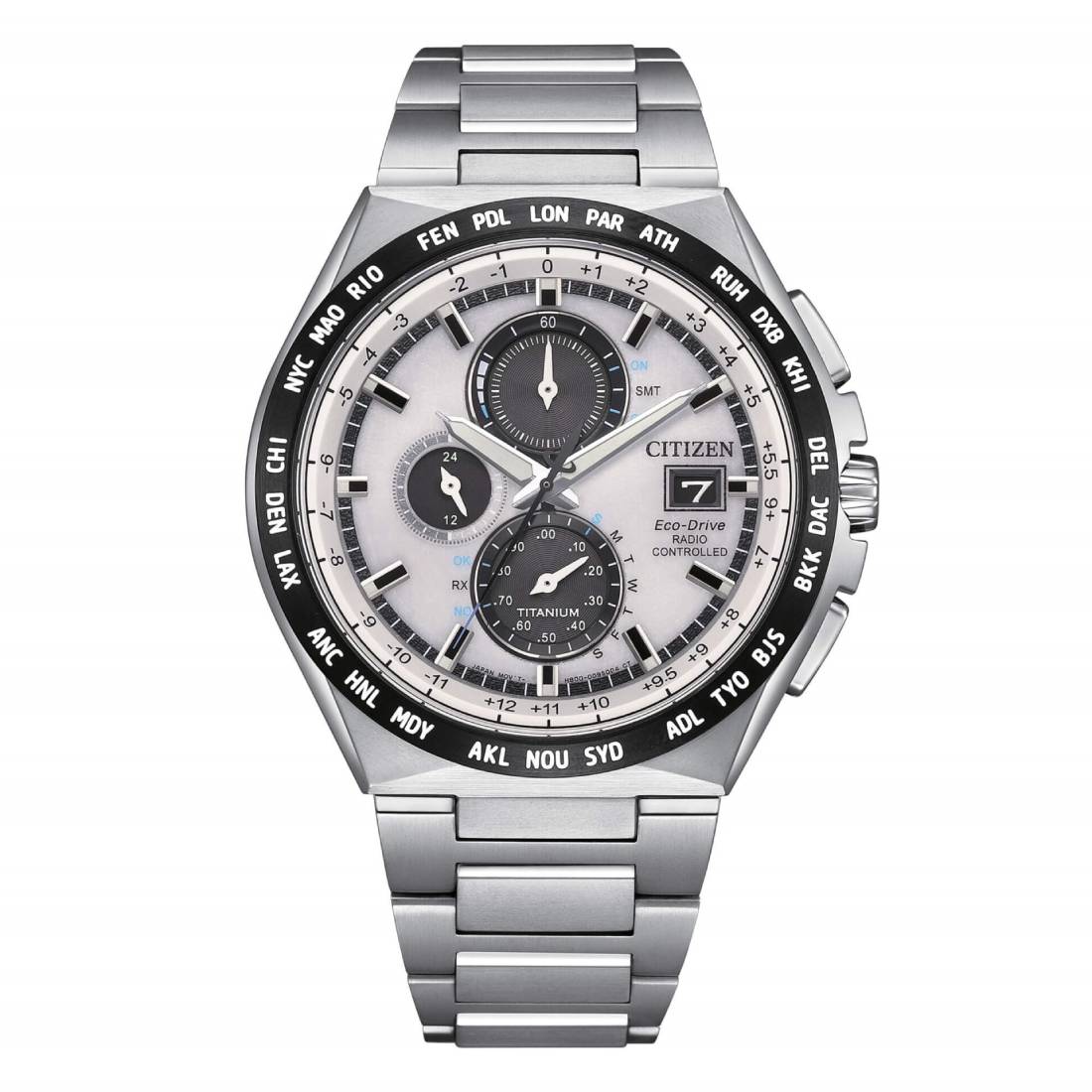 Orologio Uomo Citizen Titanio Radio Controllato Cronografo Eco Drive AT8238-84A