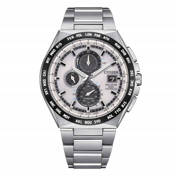 Orologio Uomo Citizen Titanio Radio Controllato Cronografo Eco Drive AT8238-84A