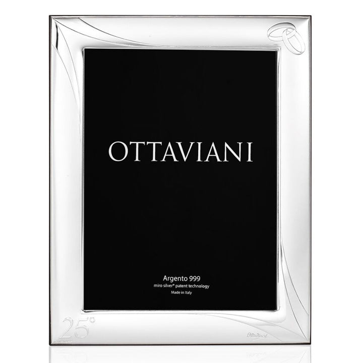 Cornice Ottaviani Argento 13x18 25° Anniversario Matrimonio 5001A