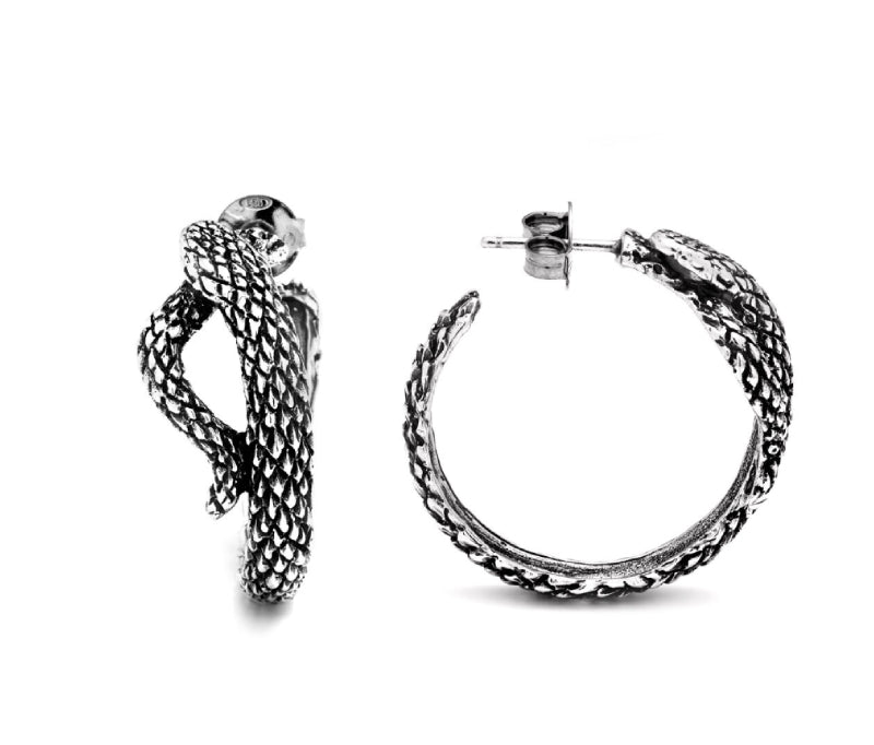 Orecchini Donna Giovanni Raspini Argento 925 Cerchio Serpente 11258