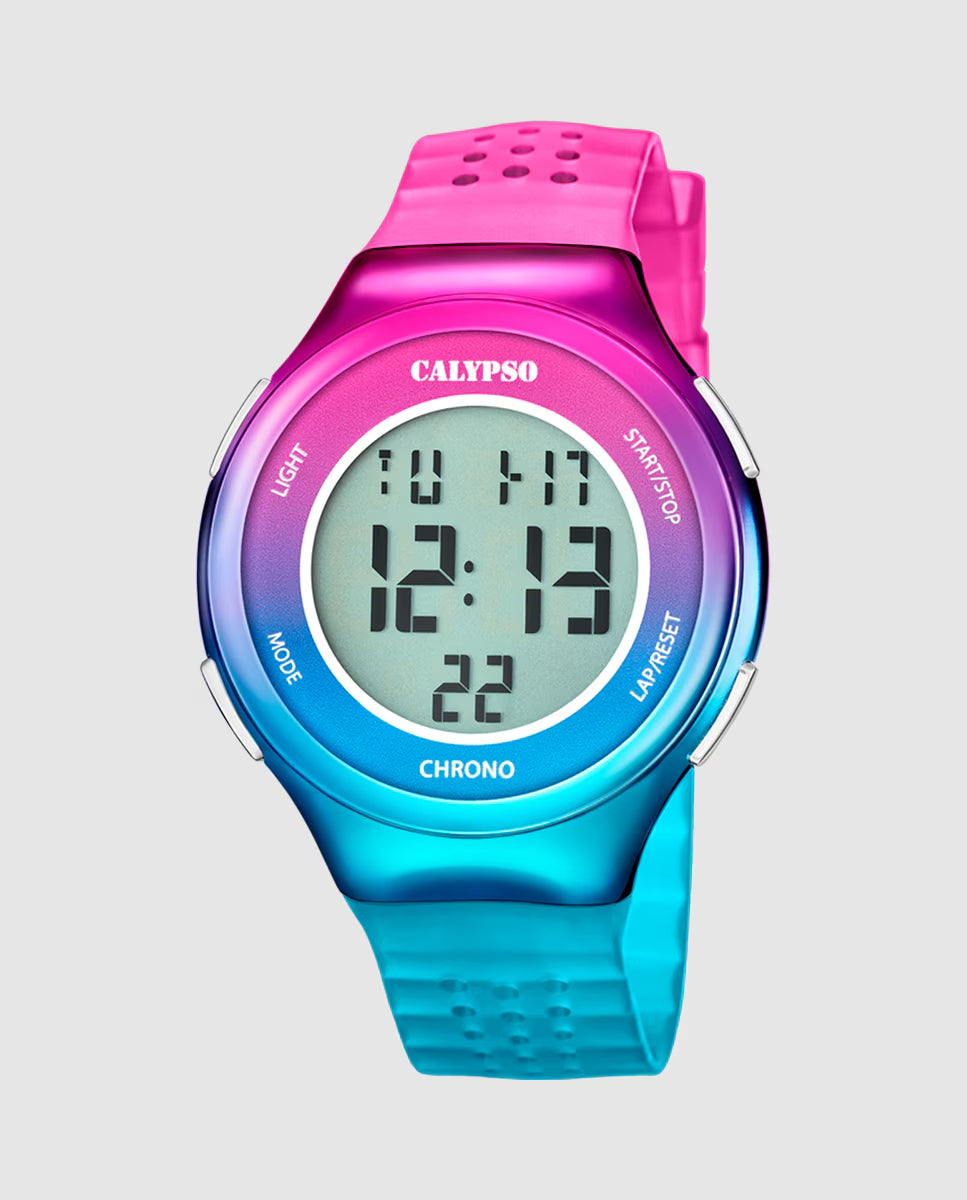 Orologio Donna Calypso Gomma Quarzo Digitale Cronografo Splash K5841/1