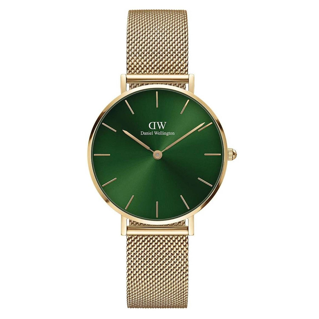 Orologio Donna Daniel Wellington Acciaio Dorato Petite Verde Cassa 28 mm DW00100479