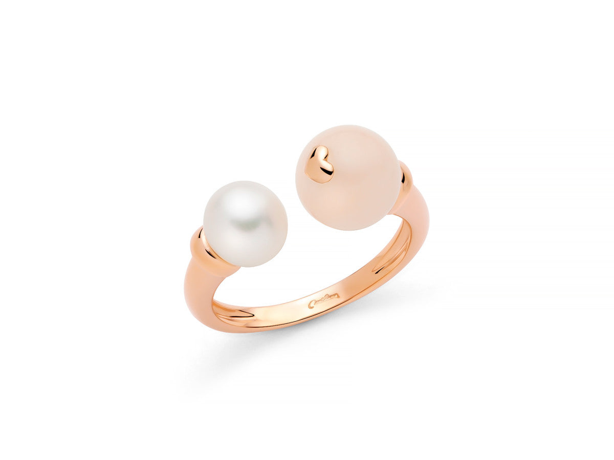 Anello Donna Argento 925 Miluna giada e Perla PLI1682