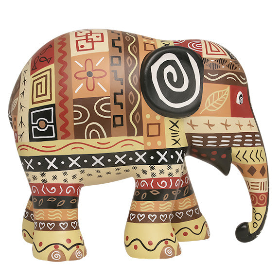 Scultura Elefante OnlyLux Resina Golden Hour cm 15 Dipinto A Mano 8858831272682