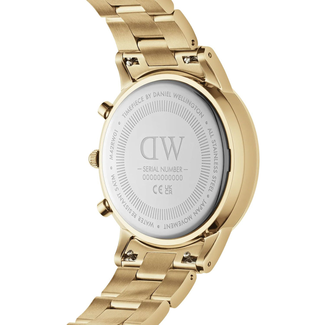 Orologio Uomo Daniel Wellington Cronografo Quarzo Acciaio Dorato 42 mm DW00100641