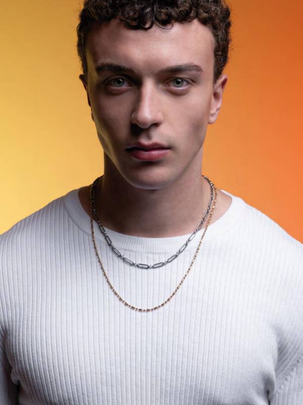 Collana Uomo 4US Cesare Paciotti Acciaio Catena Oro 4UCL8041