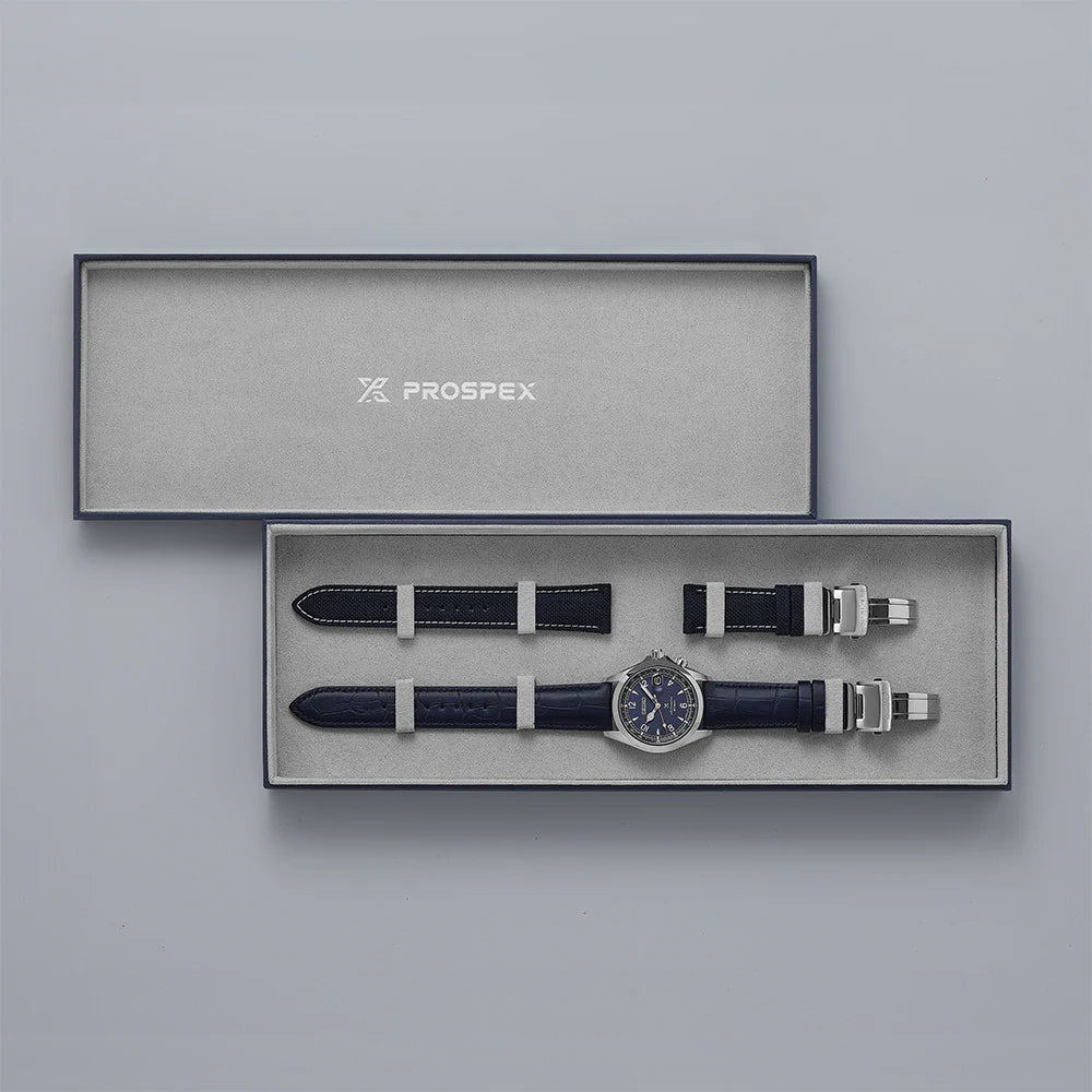 Orologio Uomo Seiko Prospex Alpinist Pelle Edizione Limitata Blu SPB531J1