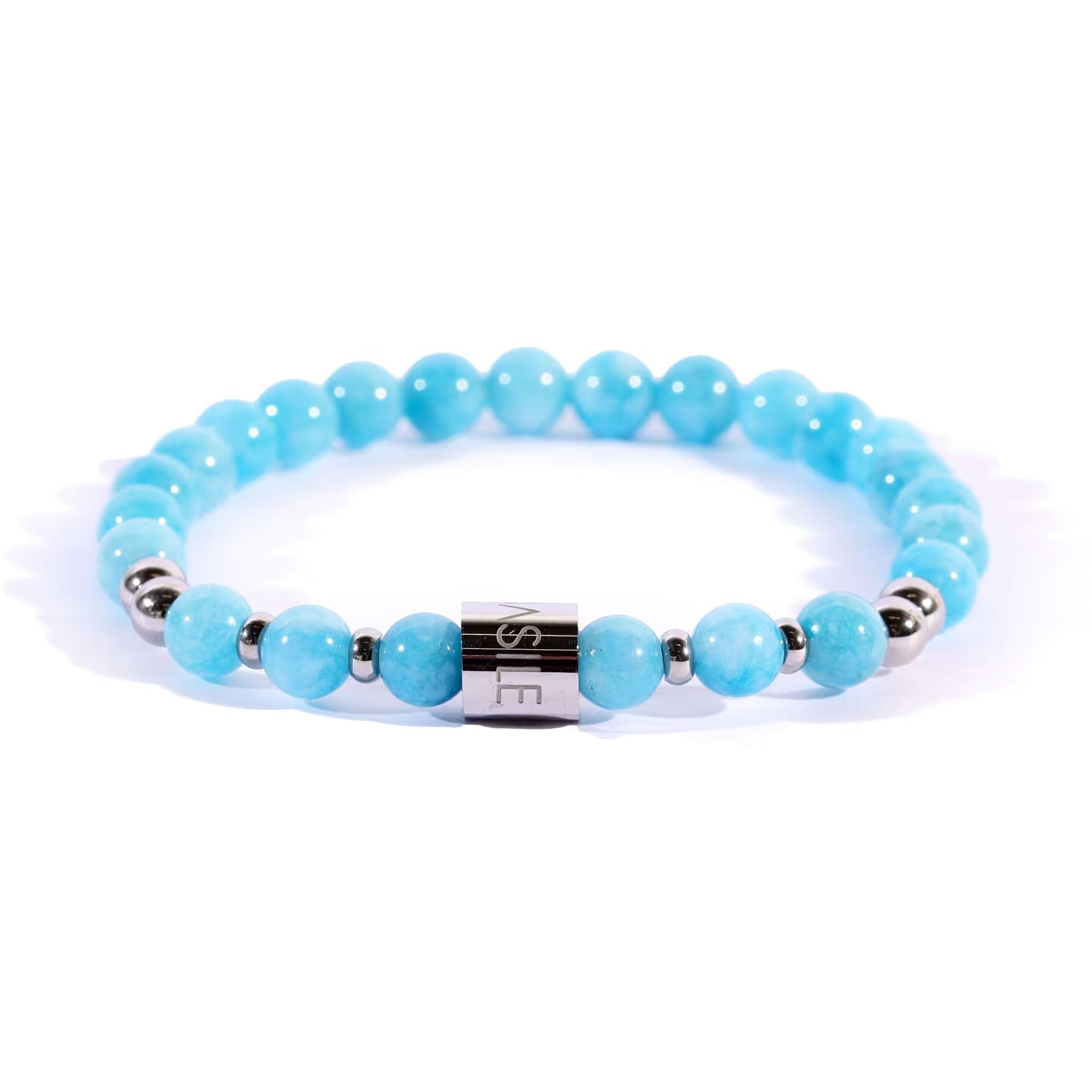 Bracciale Uomo Ivan Basile Elastico Pietra Giada BE601NB-M