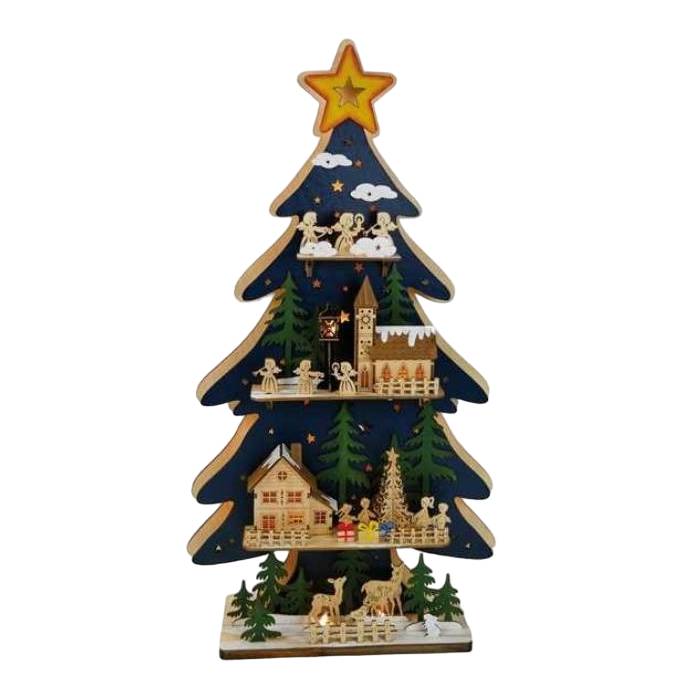 Scultura Il Mondo Dei Carillion Albero Di Natale Legno 63071