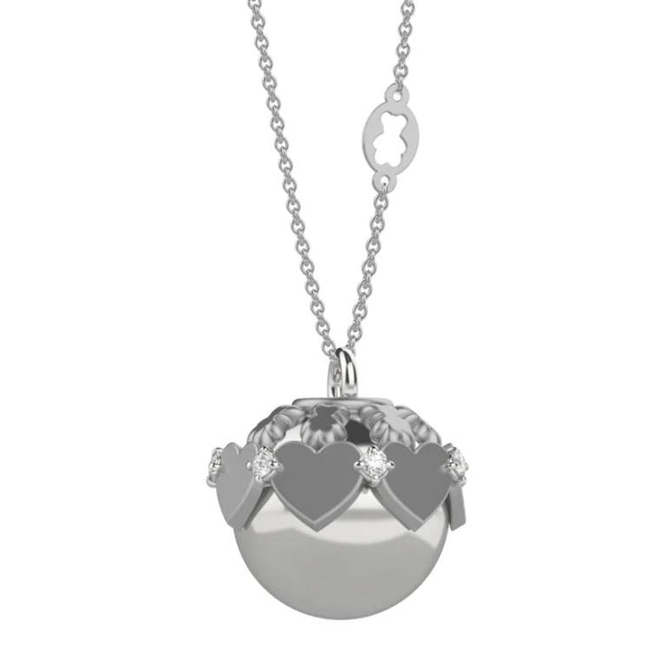 Chiama Angeli Nanan Ottone Cuori Oresetti Argento Zirconi Bianchi NAO0005
