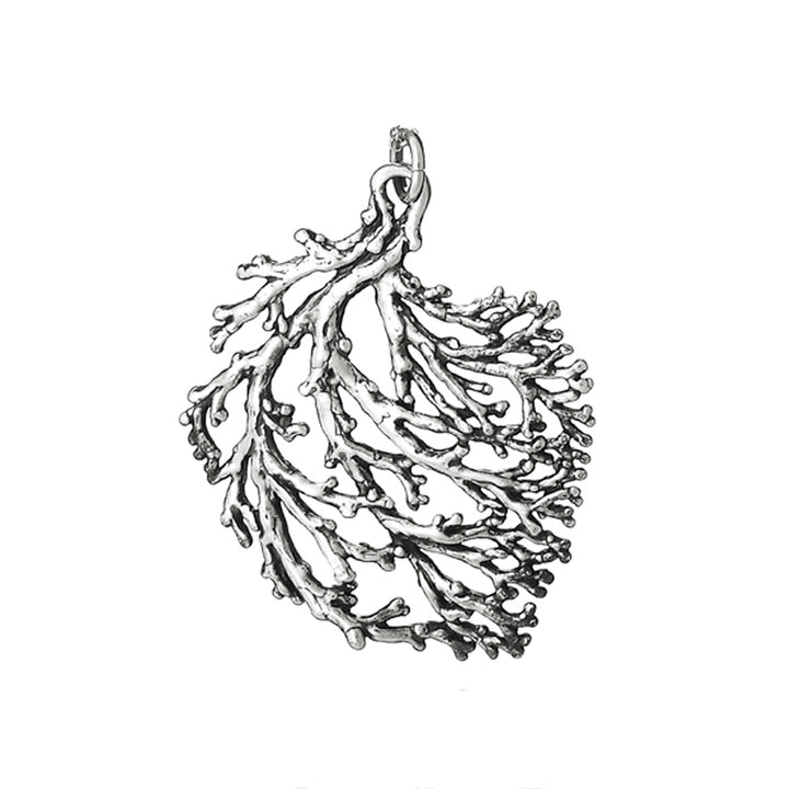 Charm Donna Giovanni Raspini Argento 925 Corallo Grande Realizzato A Mano 07908