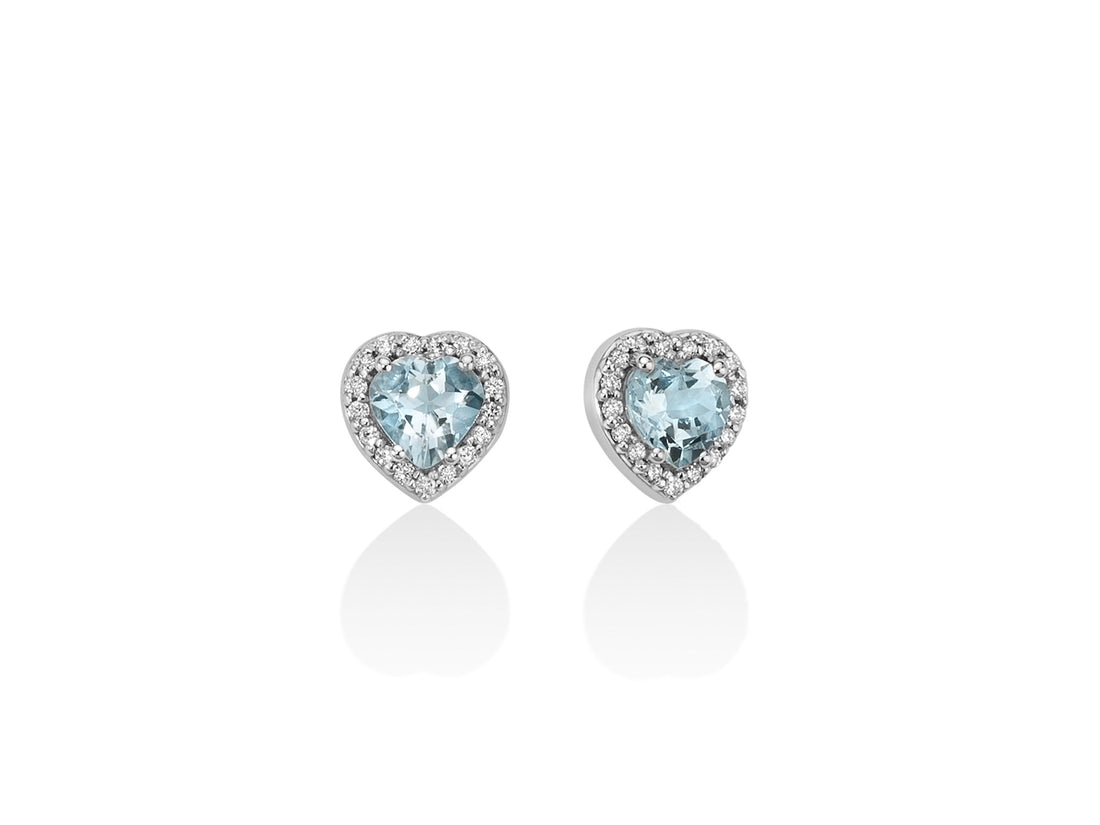 Orecchini Donna Miluna Oro 18 KT Diamanti Acquamarina ERD2483