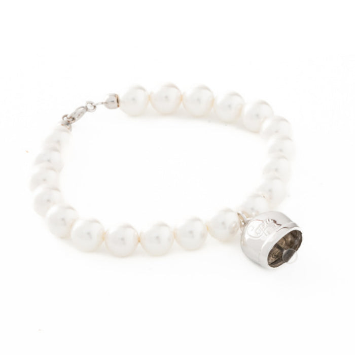 Bracciale La Campanella di Capri Argento Perle Porta Fortuna BPMD2-ARG