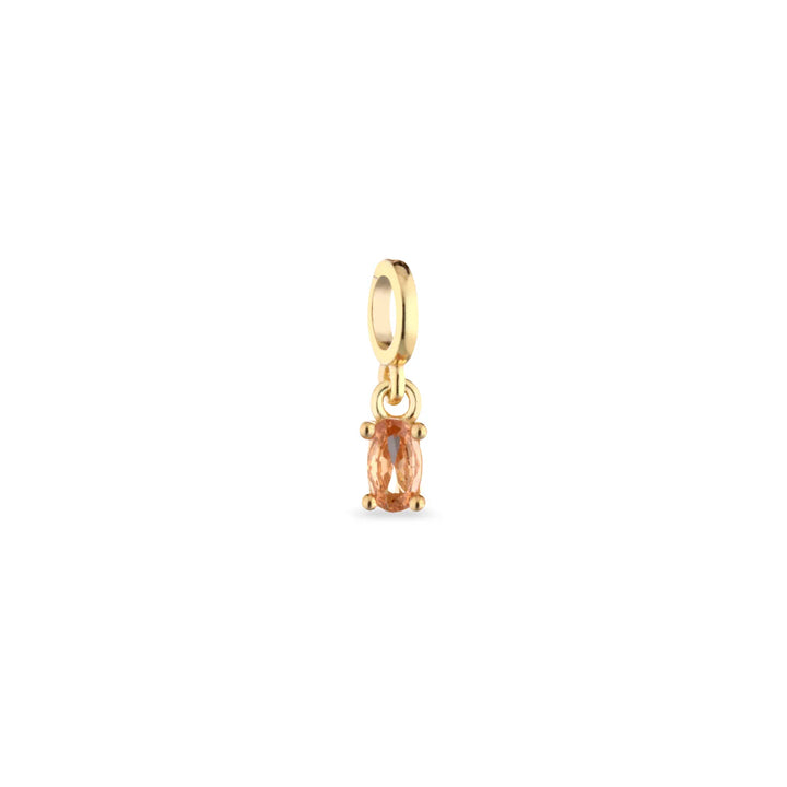Ciondolo Donna Laura P. Argento Dorato 925 Pietra Champagne Ovale PEN0237GC