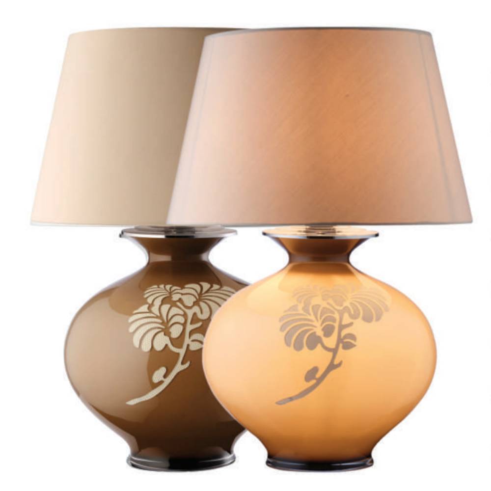 Vaso Lampada Onlylux Vetro Garden 70 cm Marrone Chiaro Fumè OL03107