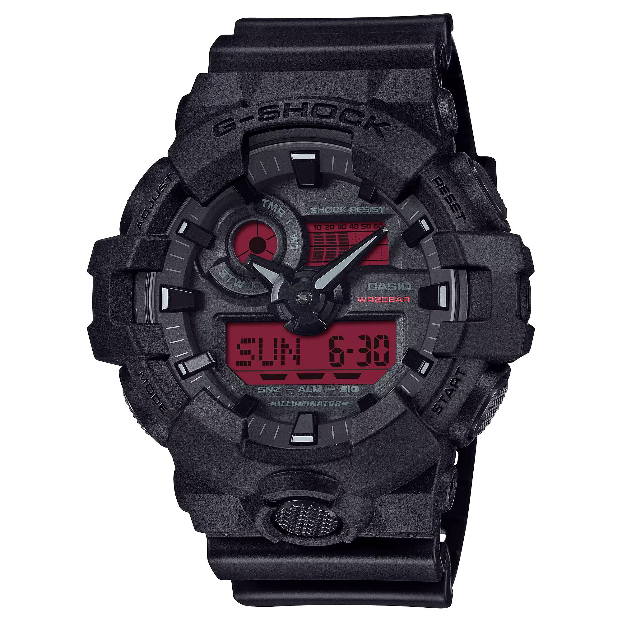 Orologio Uomo Casio G-SHOCK Nero Rosso GA-700BBR-1AER