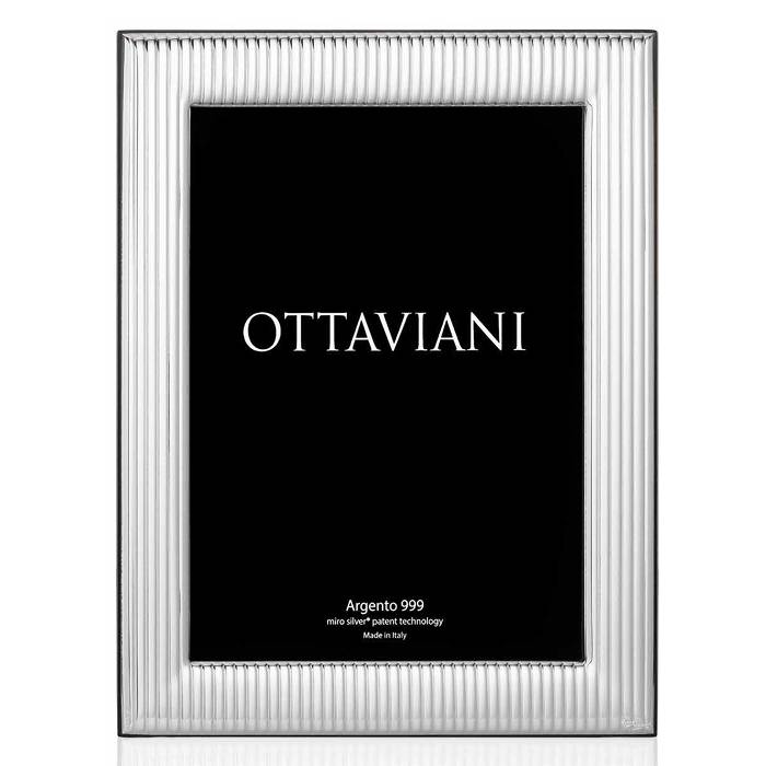 Cornice Ottaviani Argento 18x24 Gessato 1037