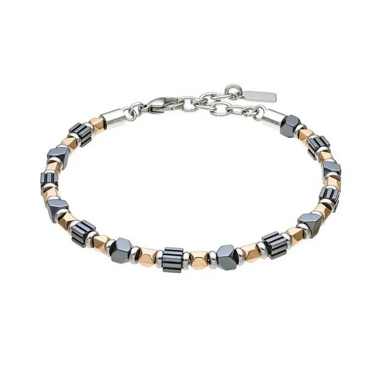 Bracciale Uomo Zancan Acciaio Rondelle Bicolor UHB136