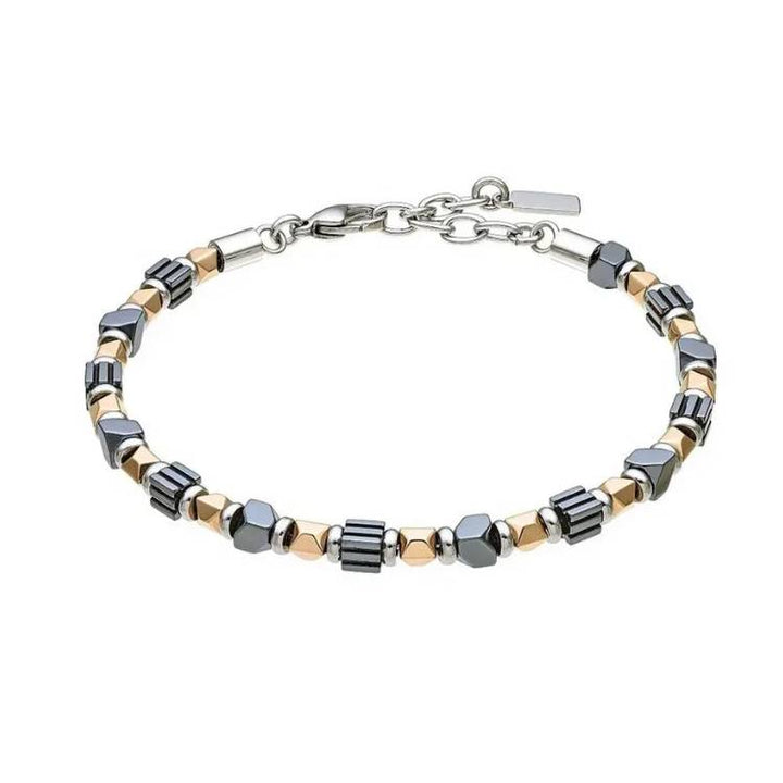 Bracciale Uomo Zancan Acciaio Rondelle Bicolor UHB136