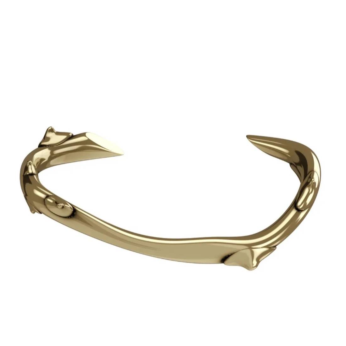 Bracciale Unisex John Richmond Rigido Aperto Bronzo Dorato JRTB01BY