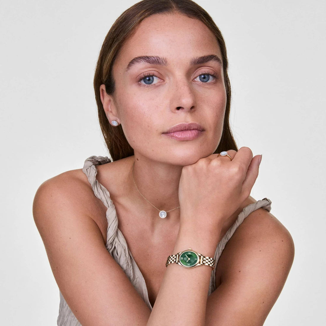 Orologio Donna Daniel Wellington Acciaio Dorato Ophelia Verde DW00100804