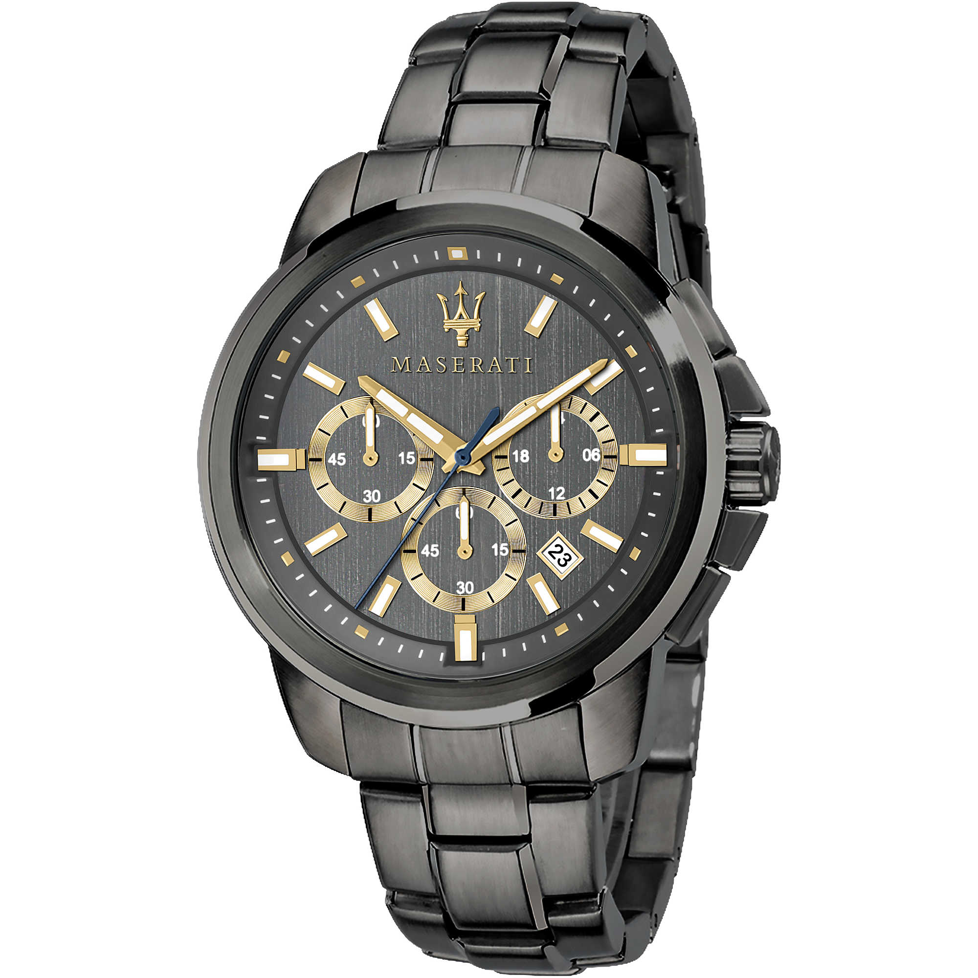 Orologio Uomo Maserati Acciaio Cronografo Nero Dorato Data R8873621007