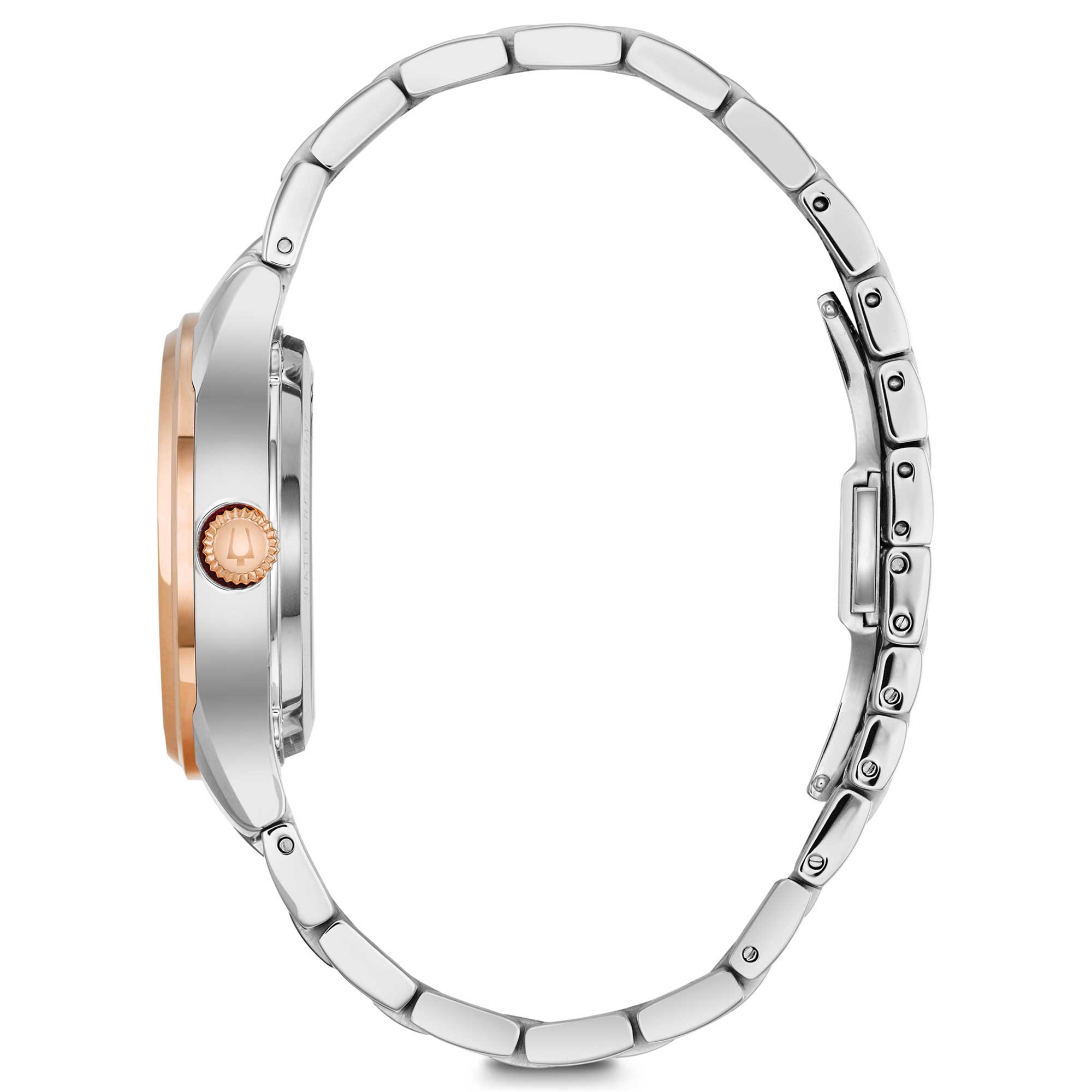 Orologio Donna Bulova Automatico Open Heart Sutton Acciaio Bicolore Diamanti 98P170