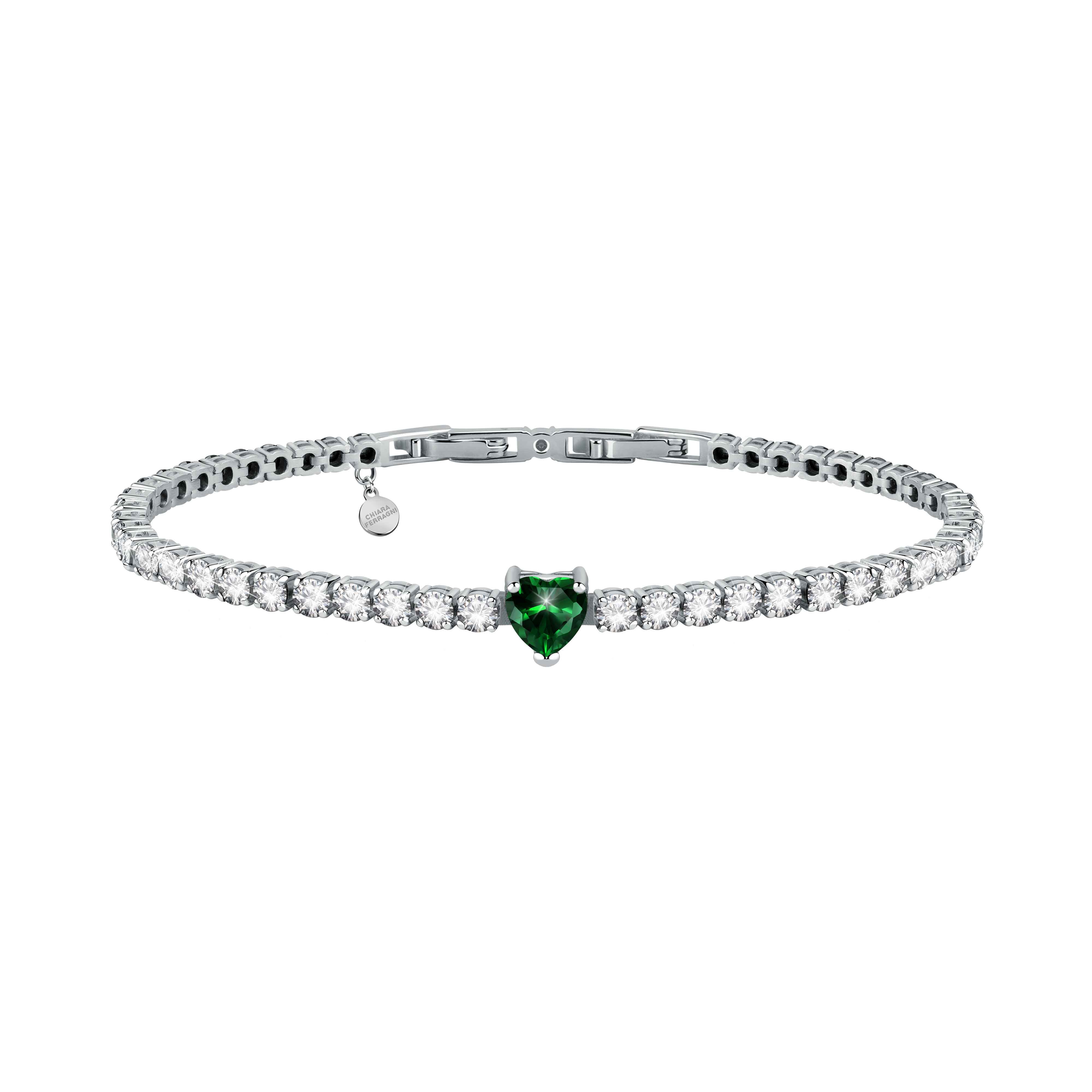 Bracciale Donna Chiara Ferragni Tennis Zirconi Bianchi Verdi