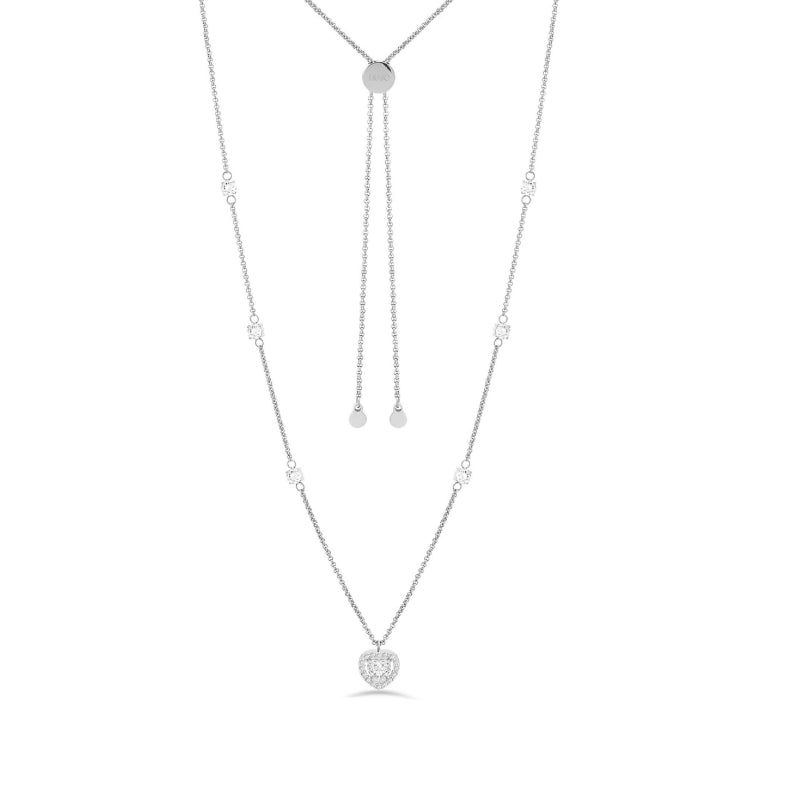 Collana Donna Liu Jo Acciaio Catena Rollò con pietra a cuore LJ2251