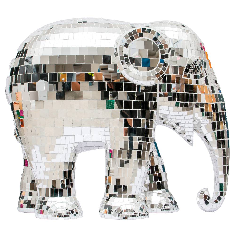 Scultura Elefante Onlylux Disco Lavorazione Stroboscopica 30 cm 8858831241459
