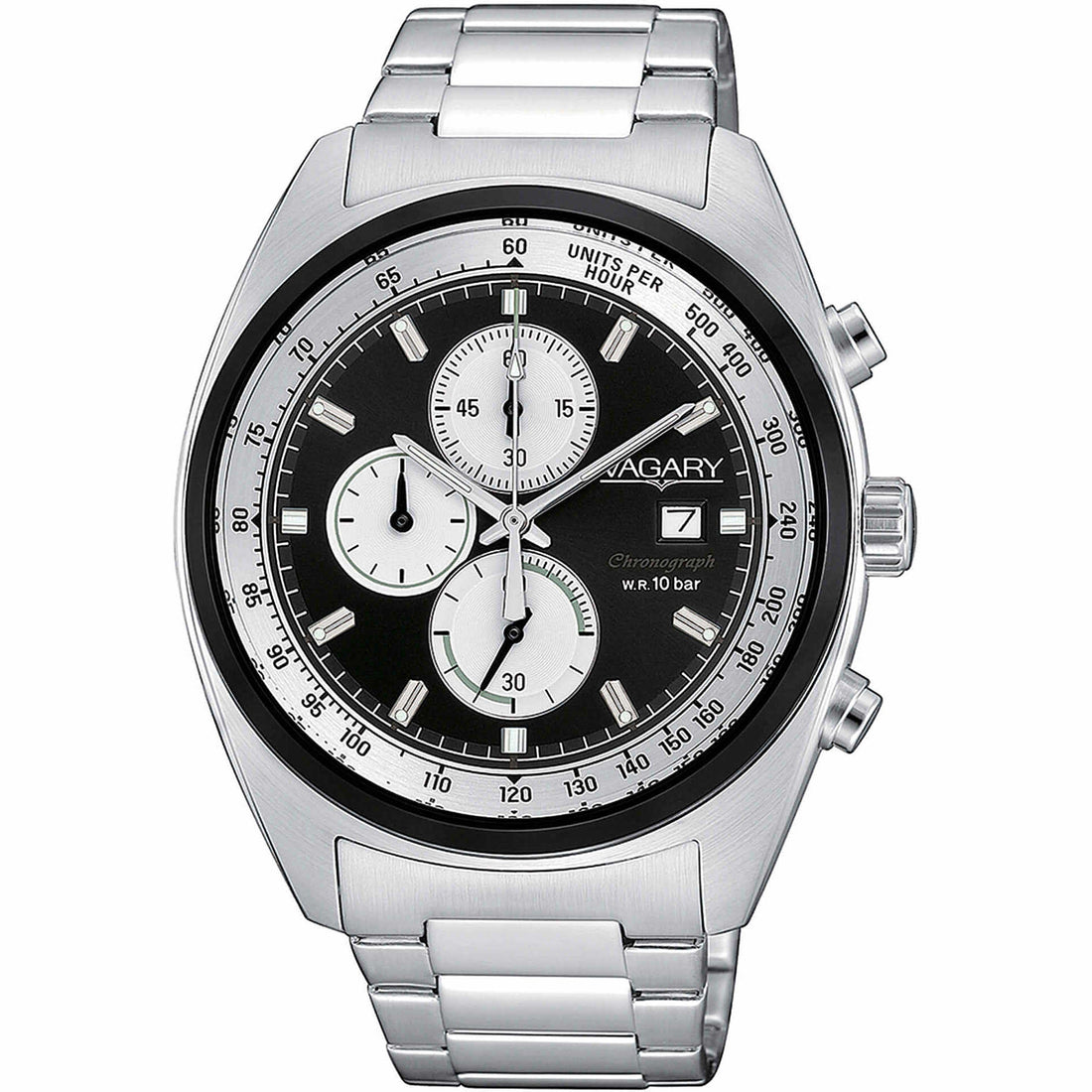 Orologio uomo Cronografo Vagary By Citizen Rockwell cinturino Acciaio VA1-315-53