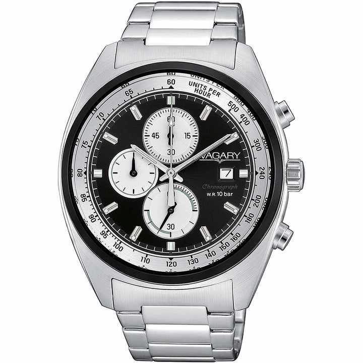 Orologio uomo Cronografo Vagary By Citizen Rockwell cinturino Acciaio VA1-315-53