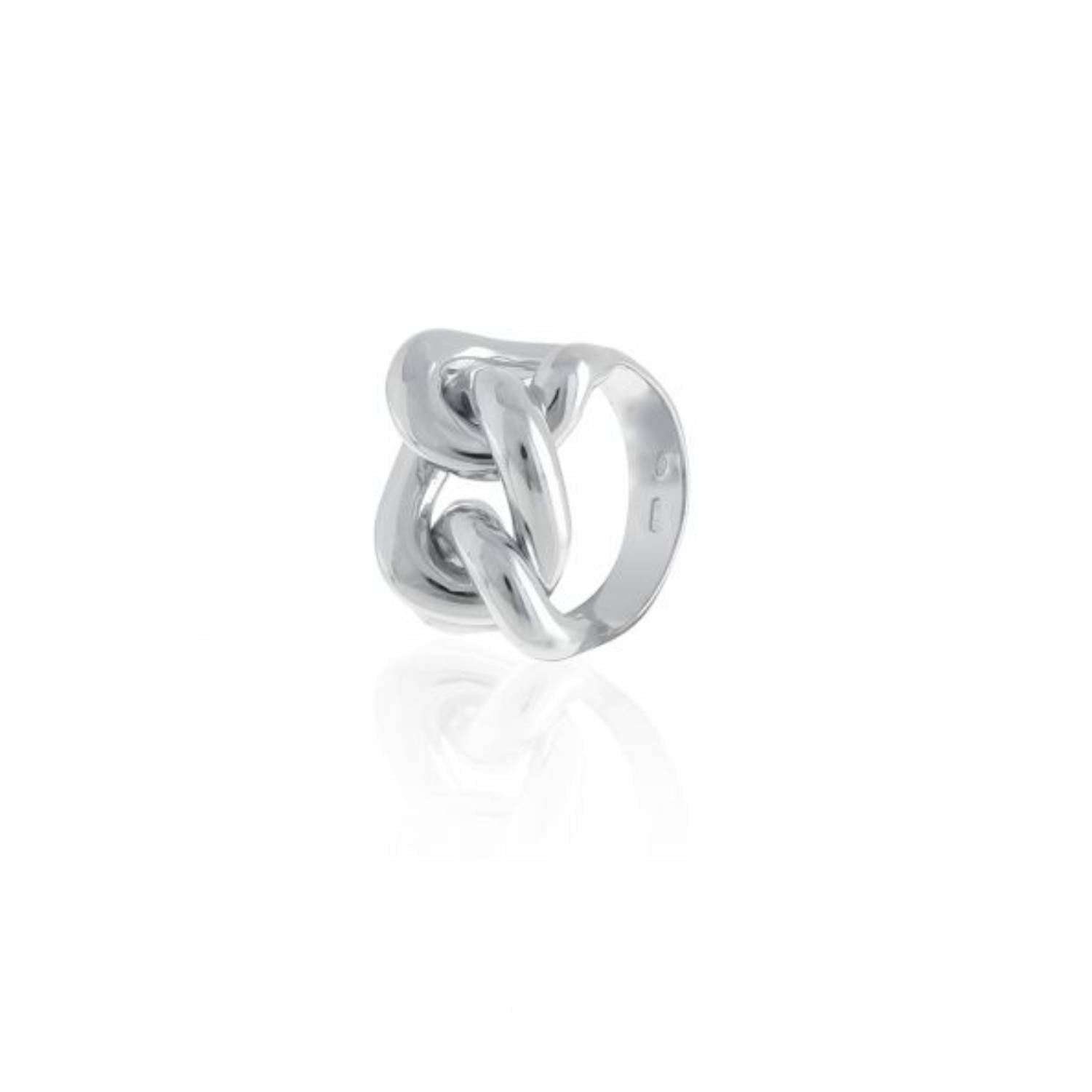 Anello Donna Unoaerre Argento 925 Bianco Con Maglia Grumetta 454307