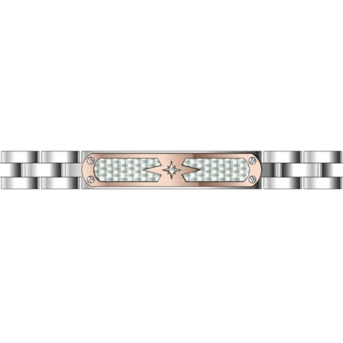Bracciale Uomo Acciaio Zancan Targa PDV Rosè EHB297