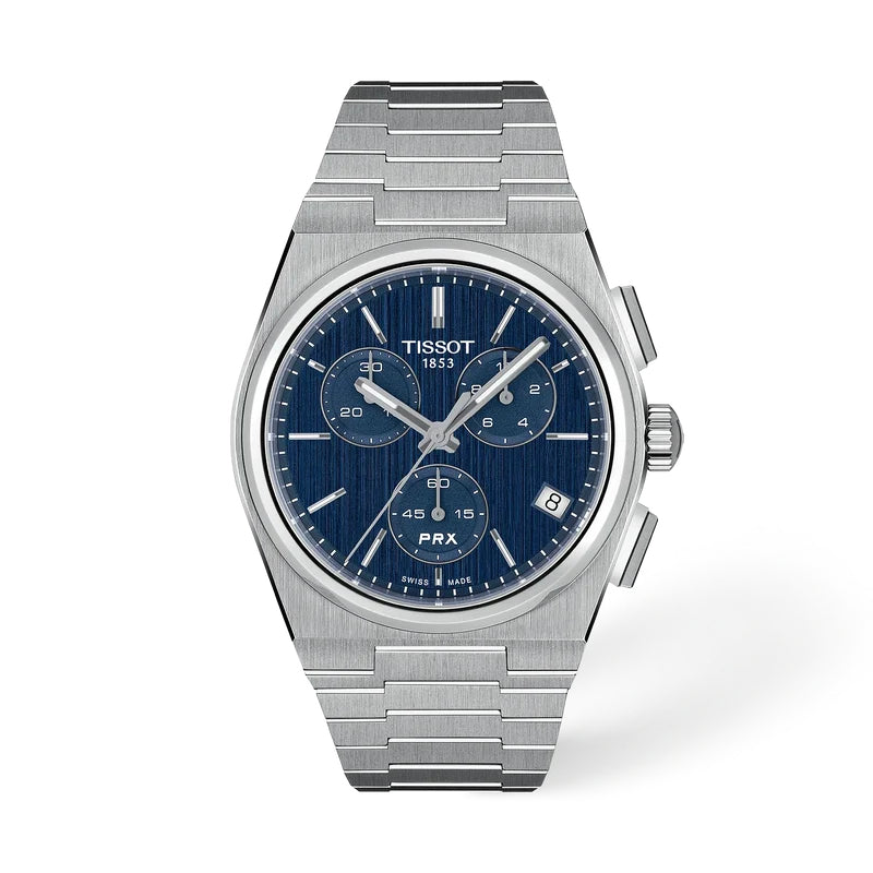 Orologio Uomo Tissot PRX 41 mm Blu Cronografo Quarzo T1374171104100