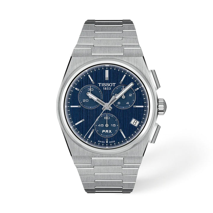 Orologio Uomo Tissot PRX 41 mm Blu Cronografo Quarzo T1374171104100