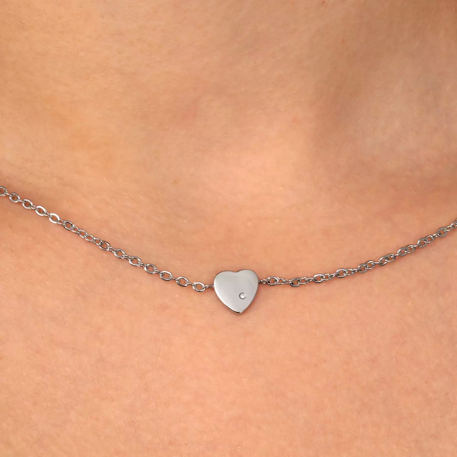 Collana Donna La Petite Story Acciaio Con Cuore E Zircone Bianco LPS10ASD08