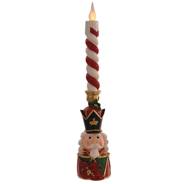 Candela Led Vetur Schiaccianoci Resina 45 cm 29701
