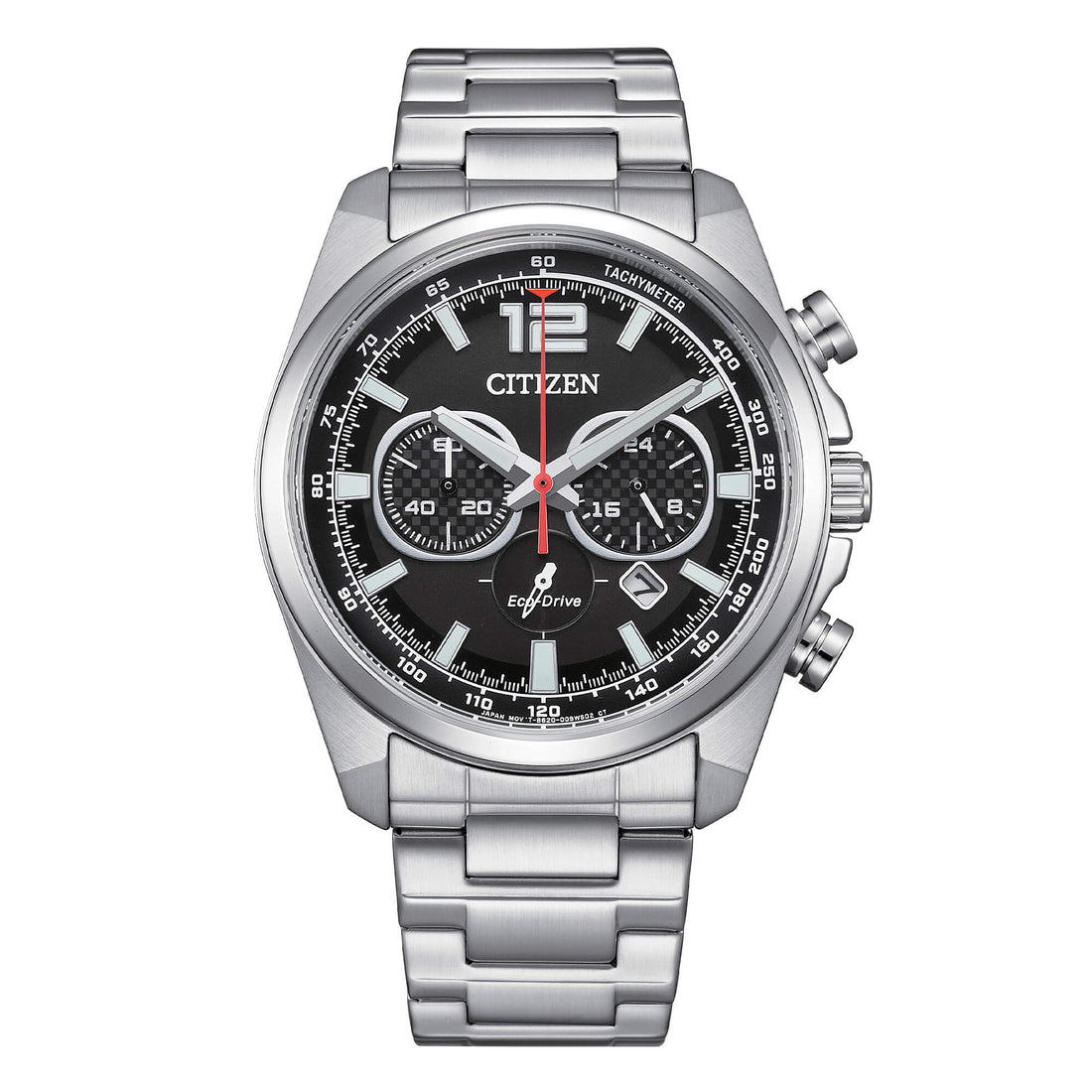 Orologio Uomo Citizen Nero Pilot Eco-Drive Cronografo Acciaio Data CA4640-50E
