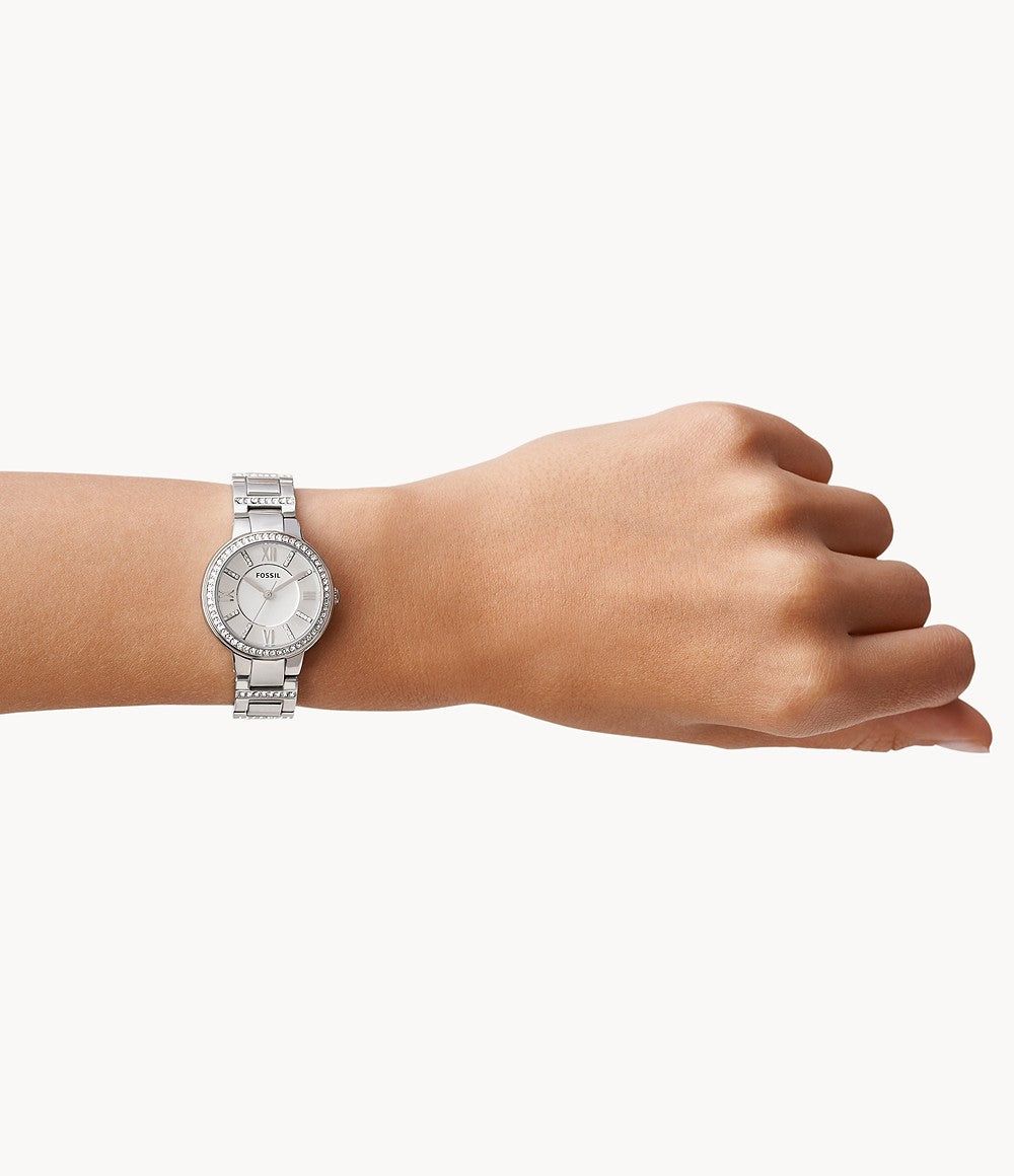Orologio Donna Fossil Solo Tempo Con Ghiera Zirconata ES3282