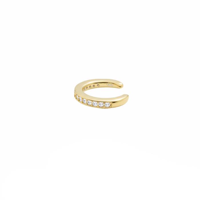 Orecchino Ear Cuff Donna Liu Jo Argento 925 Dorato Zirconi Bianchi ALJ304