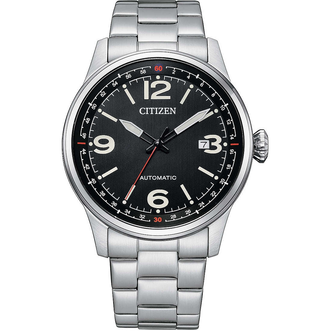 Orologio Uomo Acciaio CITIZEN 41mm Automatico Solo Tempo data NJ0160-87E
